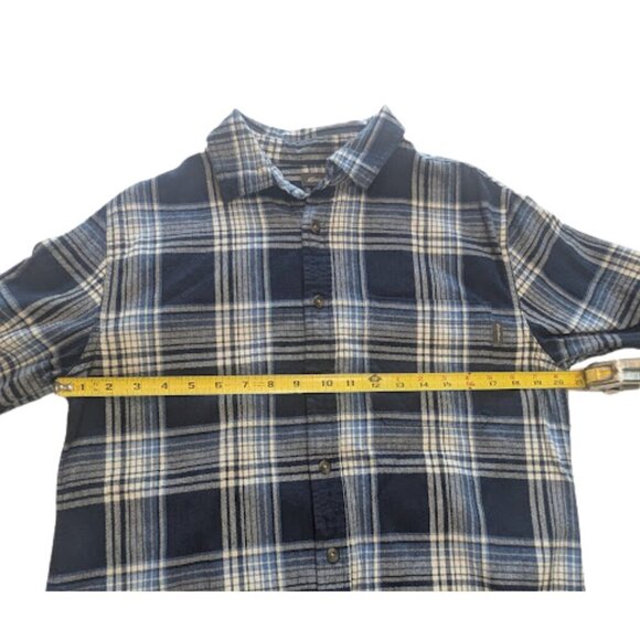 Eddie Bauer 100% Cotton Flannel Button-Up Shirt Men’s Medium Blue Plaid - Picture 5 of 9